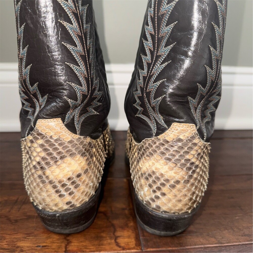 Tony Lama Rare Python Snakeskin
Cowboy Boots 6868 Mens
8E Vintage Exotic Western - Picture 7 of 16